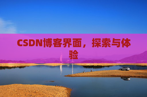 CSDN博客界面，探索与体验